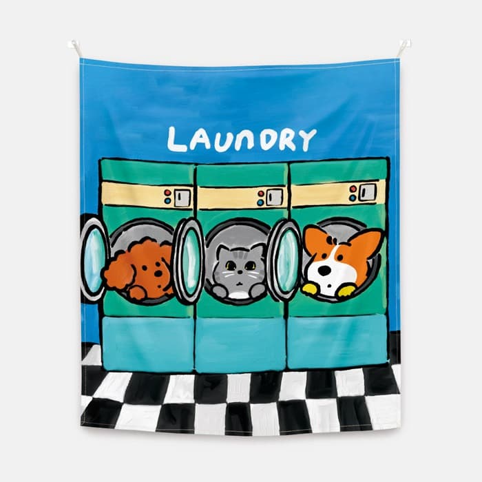 세탁소 귀요미들 패브릭 포스터 대형 이미지