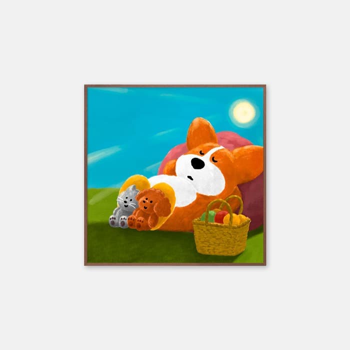 귀여운 피크닉 포스터 이미지