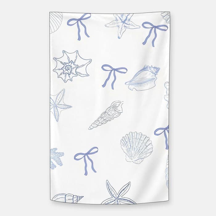 Bows, Starfish & Seashells 쉬폰 패브릭 포스터 이미지