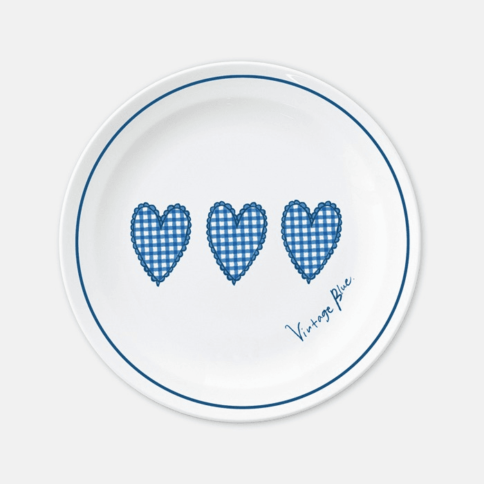 빈티지 블루 접시 (8인치) 이미지