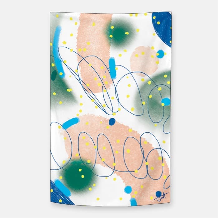 Doodle 쉬폰 패브릭 포스터 이미지