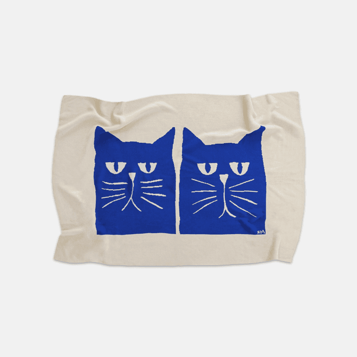 Two blue cats 니트 블랭킷 (S) 이미지