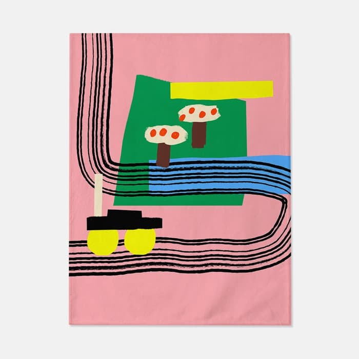 country road 프리미엄 거실 러그 이미지