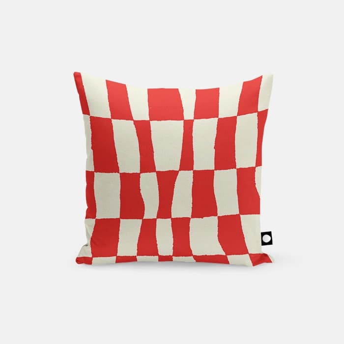 wavy checker 스웨이드 터치 쿠션 커버 이미지