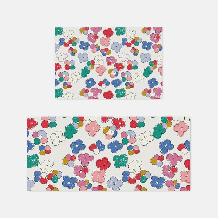 Hand drawn flowers ver.2 소프트 규조토 발매트, 주방매트 이미지