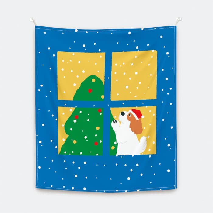 Snowy Window Wish 패브릭 포스터 대형 이미지