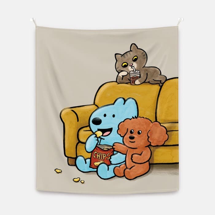 스낵 타임 패브릭 포스터 대형 이미지