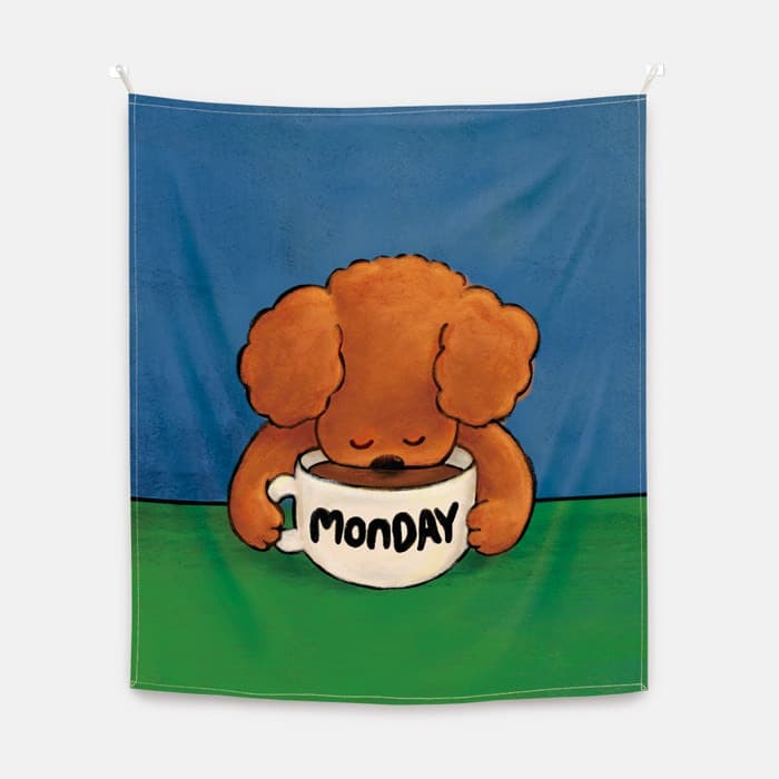 월요일 커피 패브릭 포스터 대형 이미지