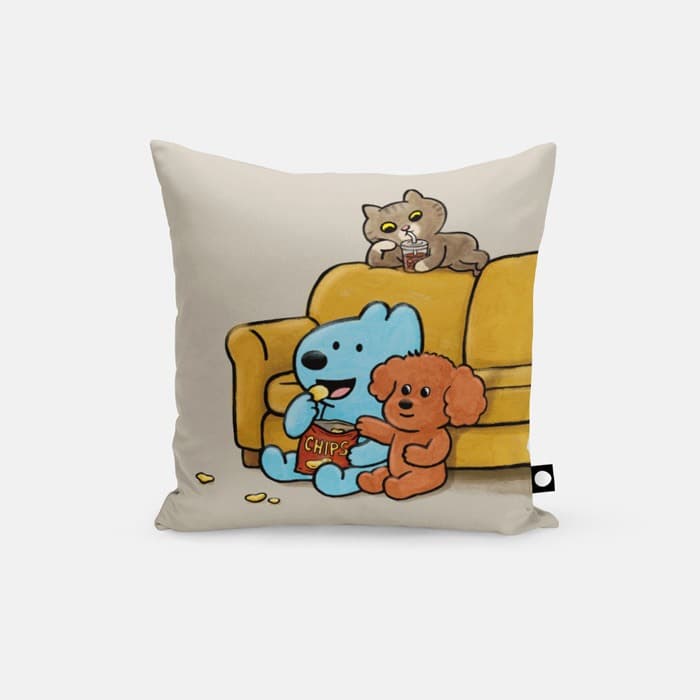 스낵 타임 쿠션 커버 이미지