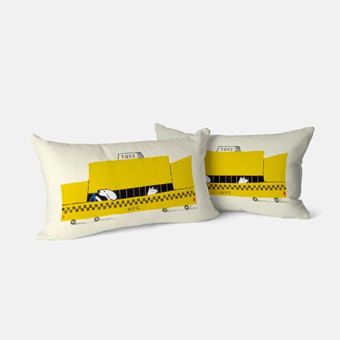 NYC TAXI 미니 쿠션 커버 이미지