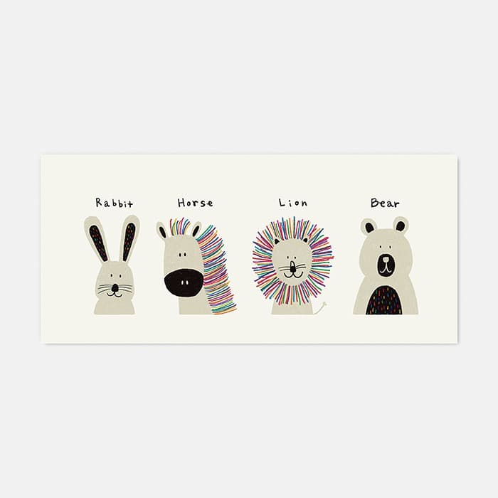 Rainbow Animal Friends 소프트 규조토 주방매트 이미지