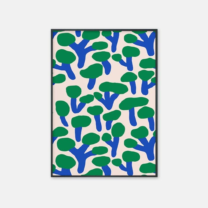 Abstract trees off white 포스터 이미지