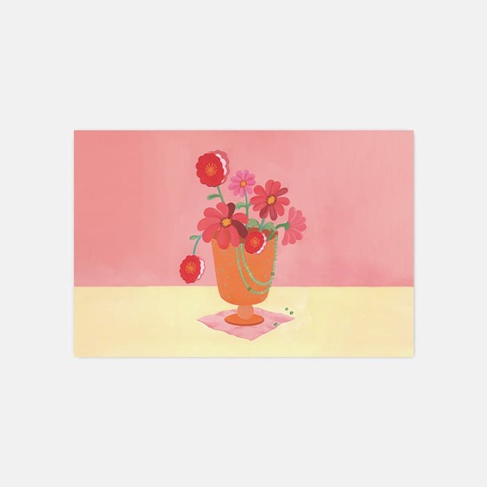 [NEW] 오렌지 화병과 옥색 목걸이 소프트 규조토 발매트 이미지