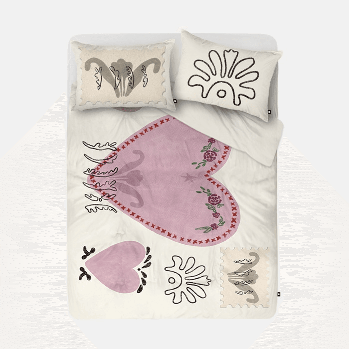 [3온스] 웜 하트 알러지케어 차렵이불 이미지