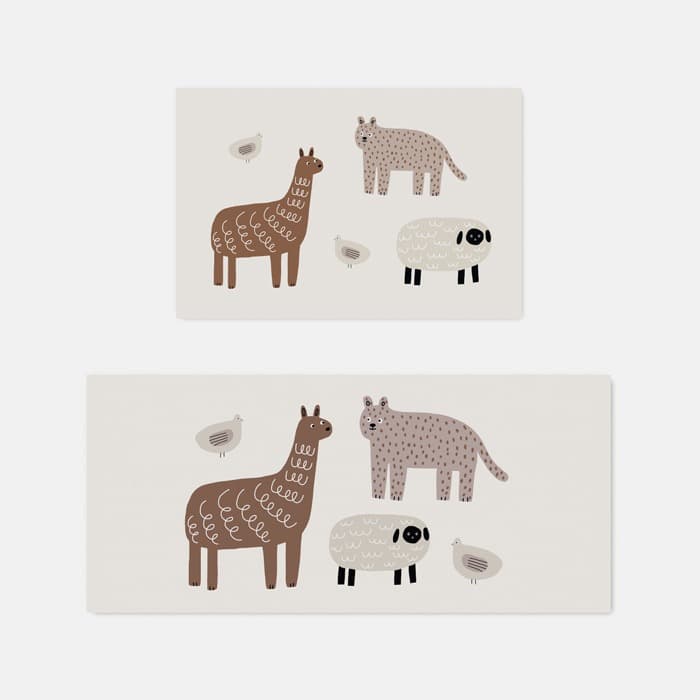 Four animals 소프트 규조토 발매트, 주방매트 이미지