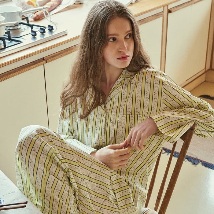 [NEW] (uni) 드림 가든 플로우 파자마 긴팔 세트 이미지