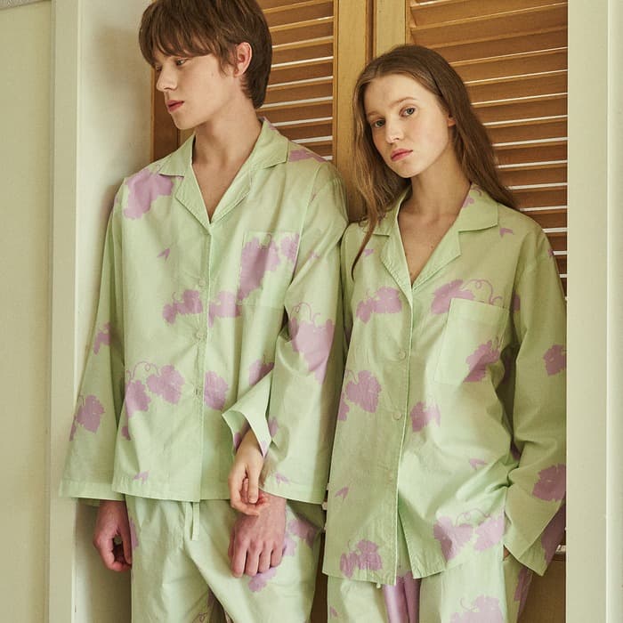 [NEW] (uni) 빈야드 나이트 에어 파자마 긴팔 세트 이미지