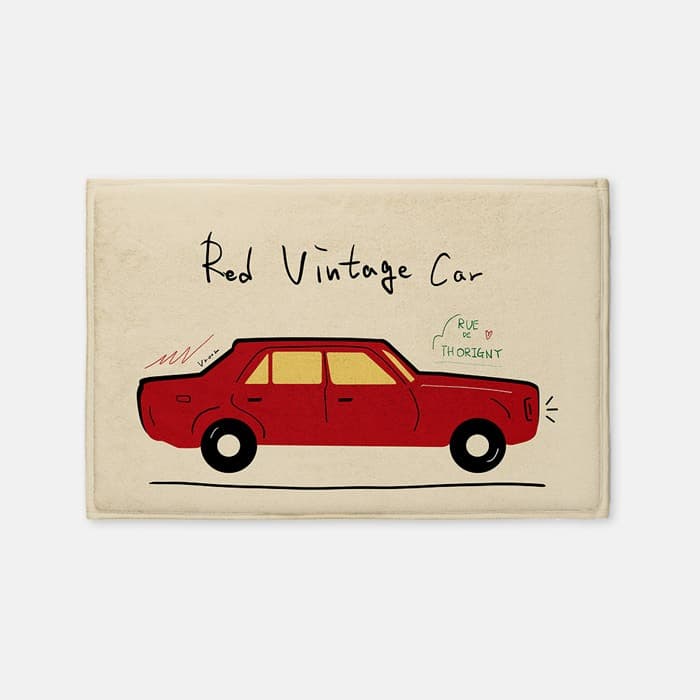 Red Vintage Car 발매트 이미지