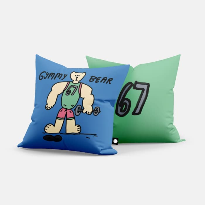 Gym bear 쿠션 커버 이미지