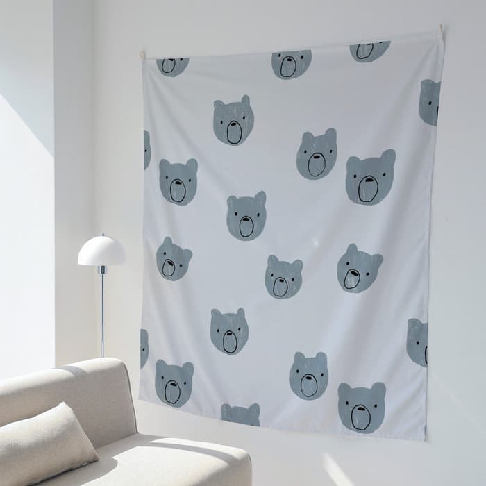 Nounours white 패브릭 포스터 대형 이미지