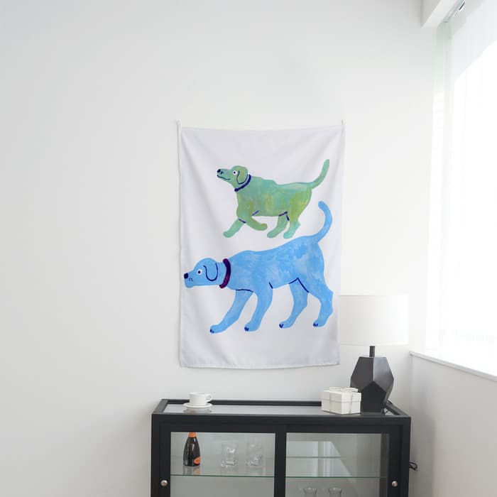 two dogs 패브릭 포스터 대형 이미지