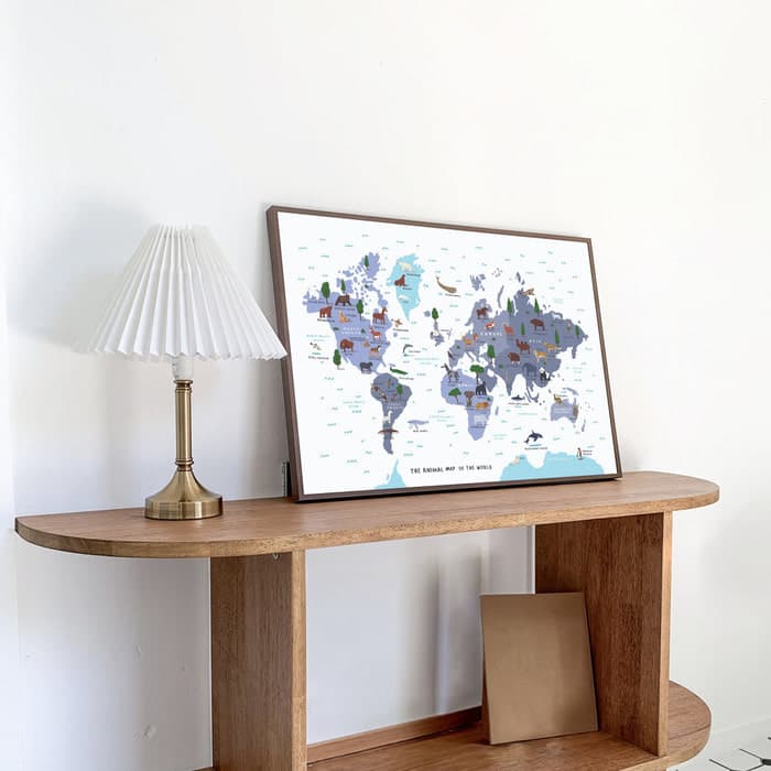 The Animal World Map 포스터 이미지