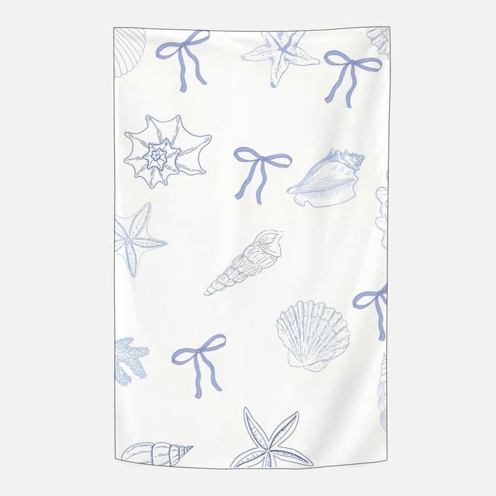 Bows, Starfish & Seashells 쉬폰 패브릭 포스터 이미지