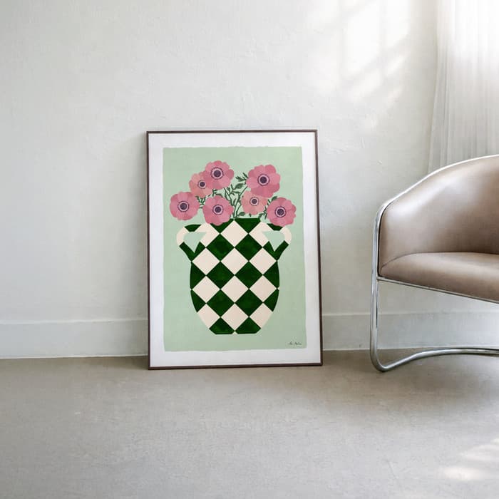 Vase with anemones 포스터 이미지