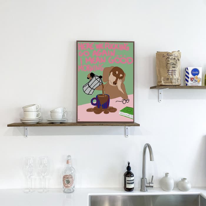 Funny Dog "Good Morning" 포스터 이미지