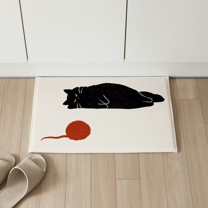 Lazy cat 발매트 이미지