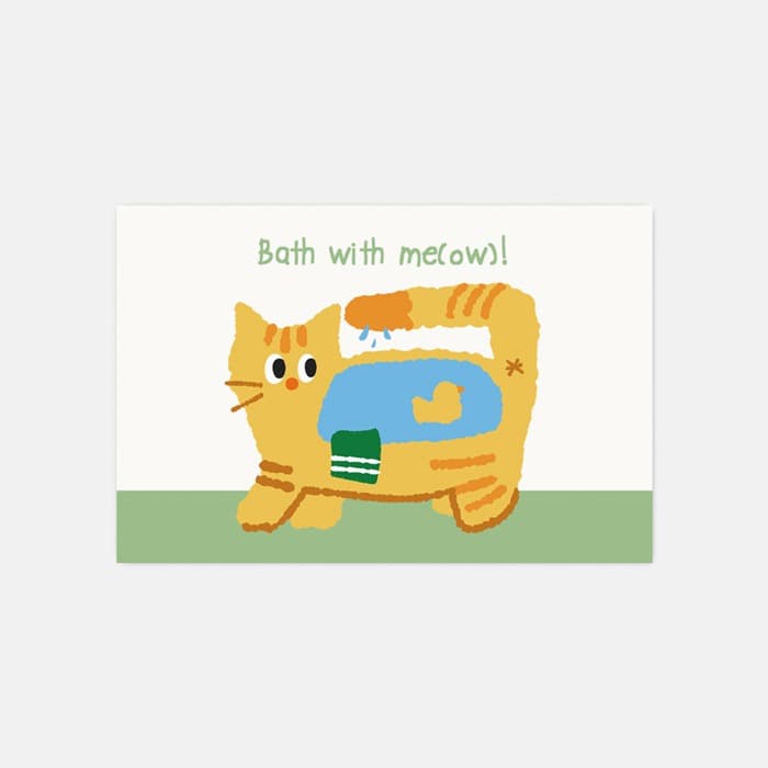 Bath with me(ow) 치즈냥 소프트 규조토 발매트 이미지