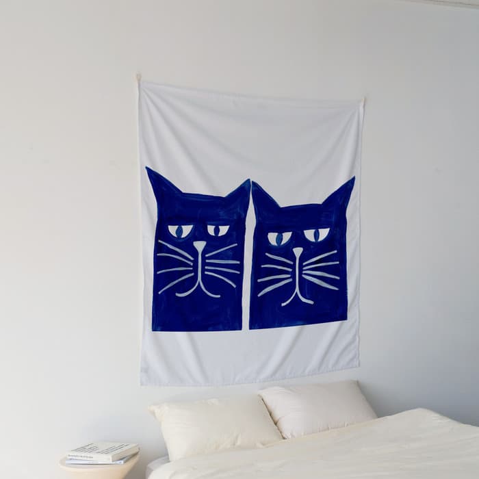 Two blue cats 패브릭 포스터 대형 이미지