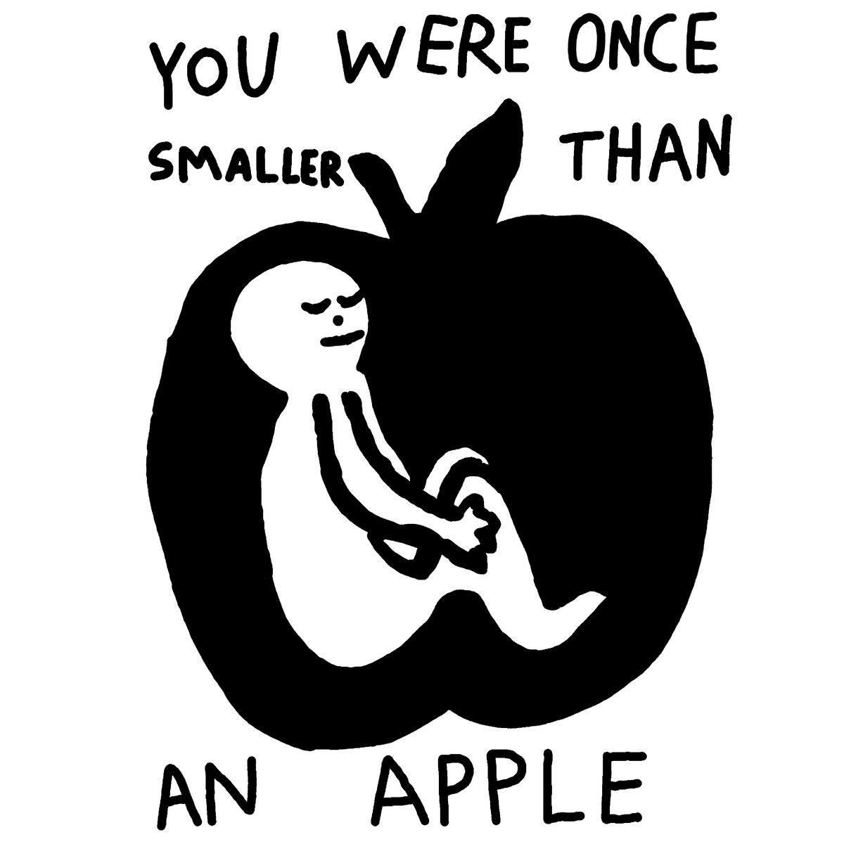 You were once smaller than an apple
