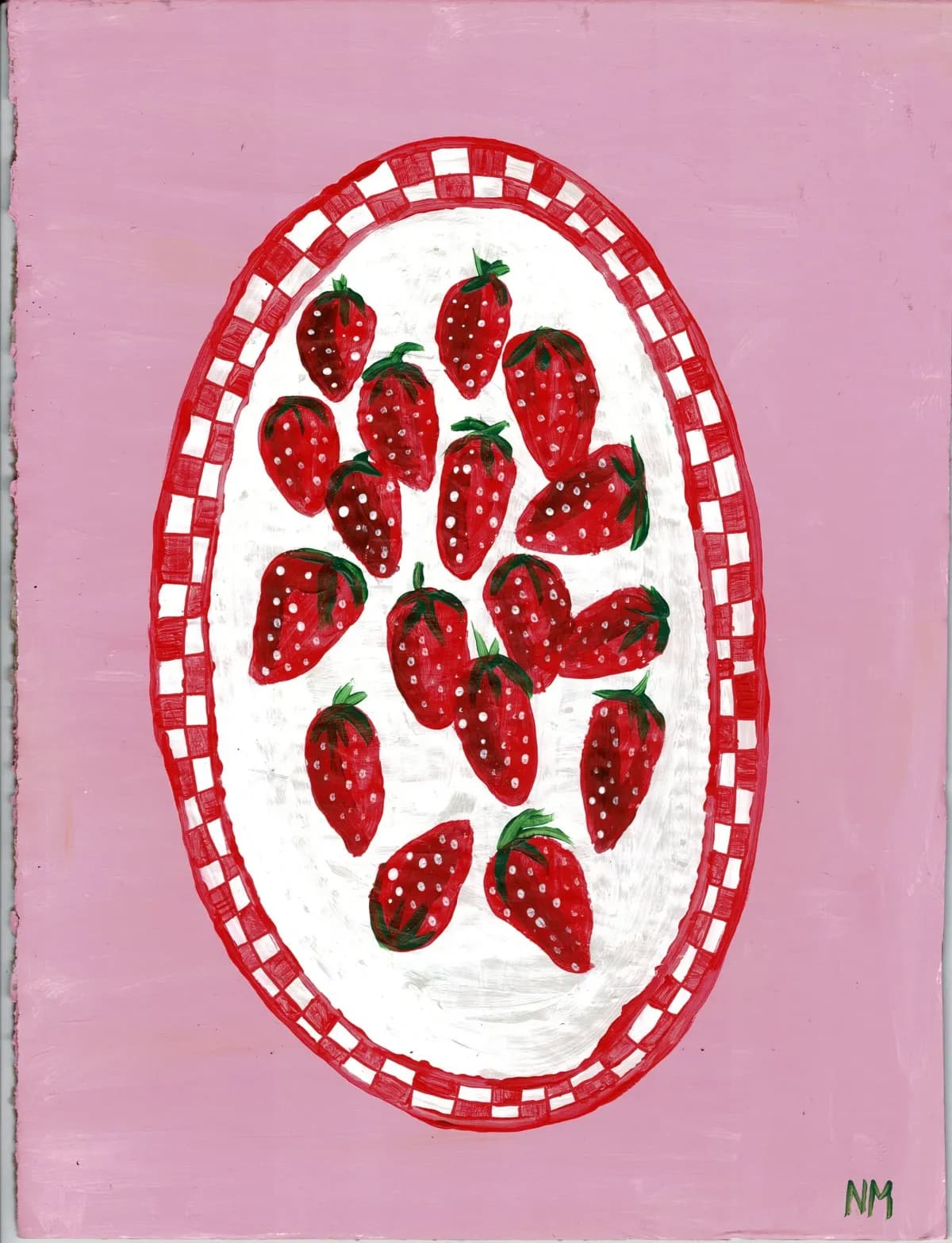 Plate of strawberries