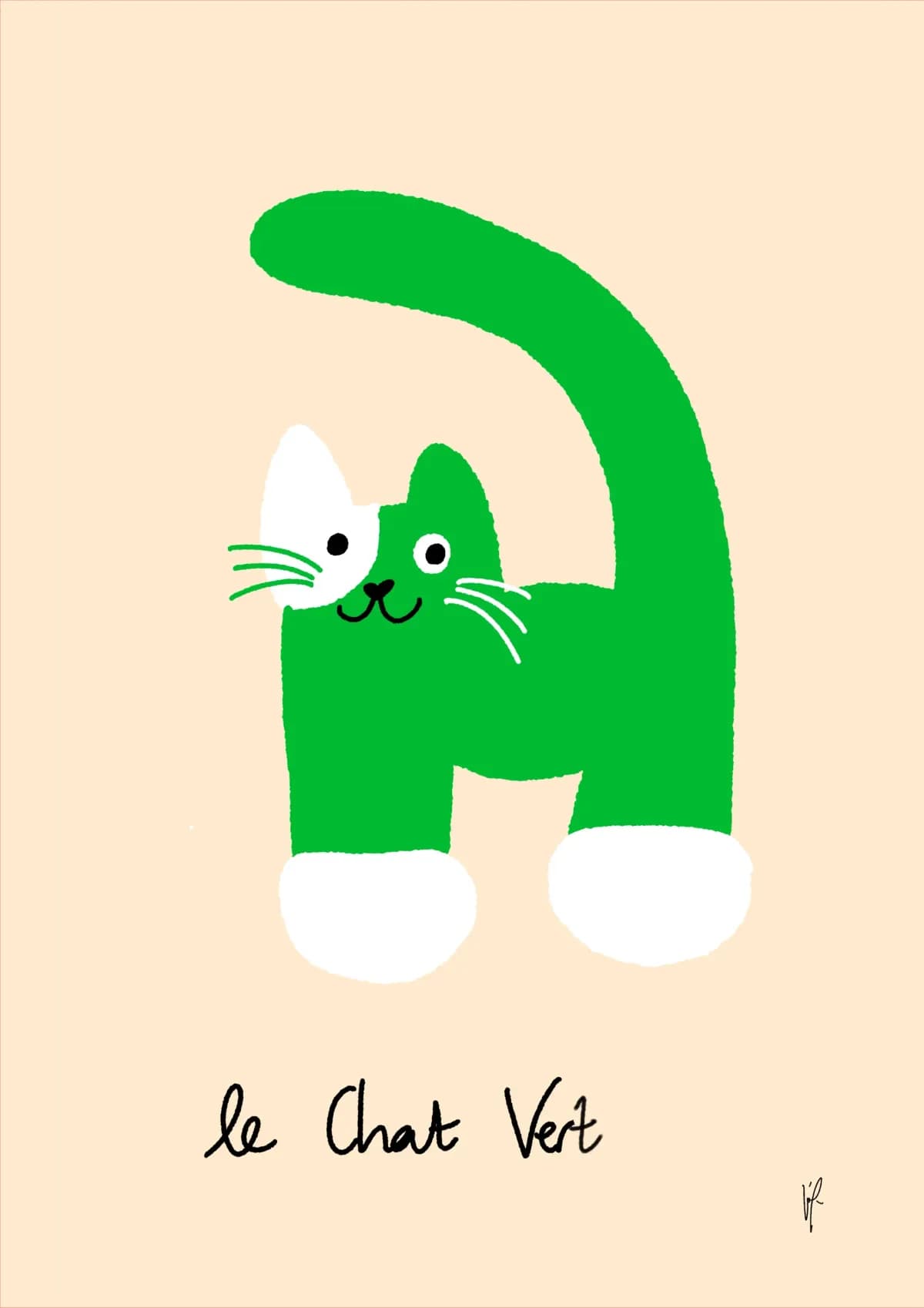 Green cat