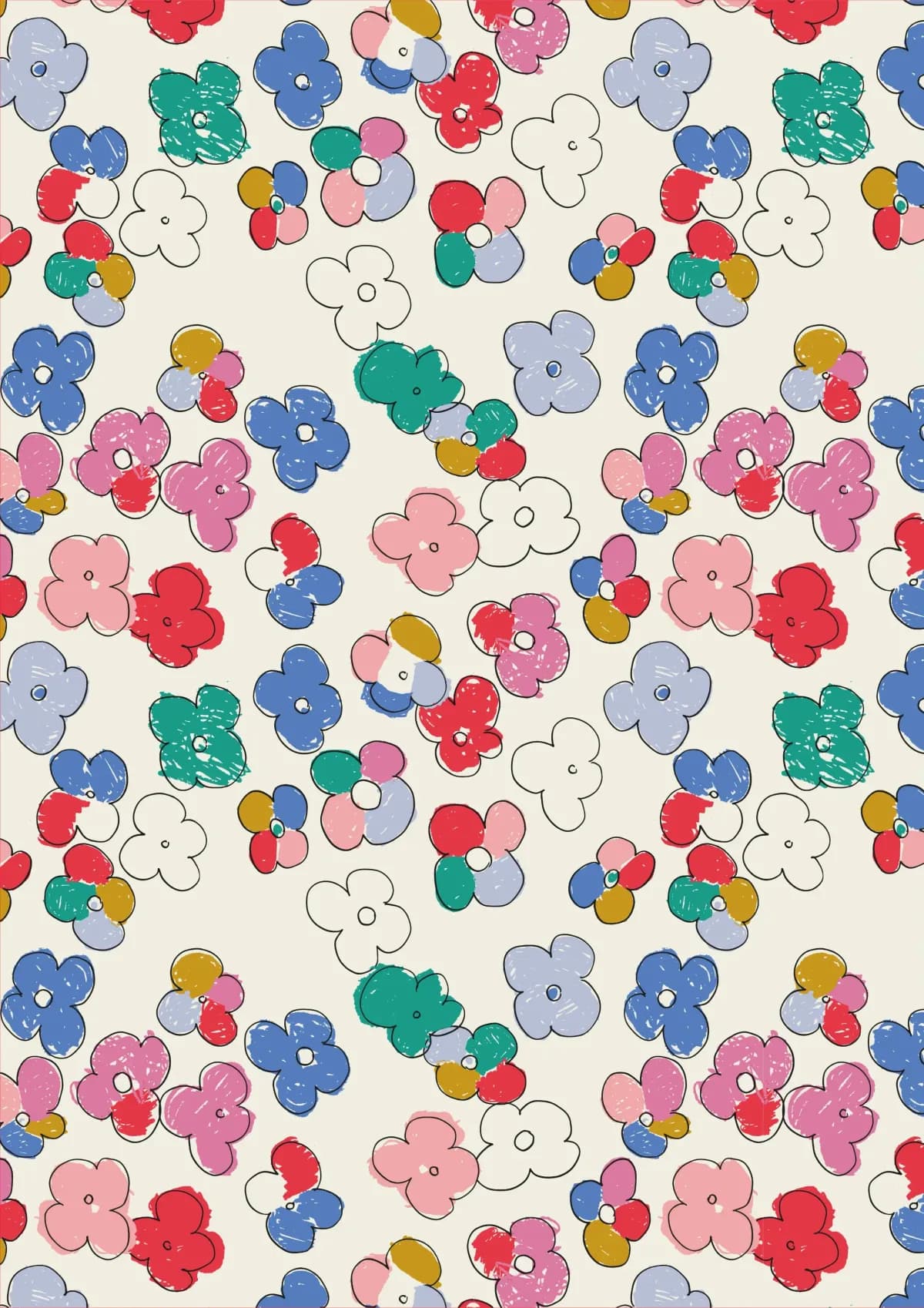 Hand drawn flowers ver.2