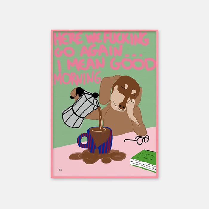 Funny Dog "Good Morning" 포스터 이미지