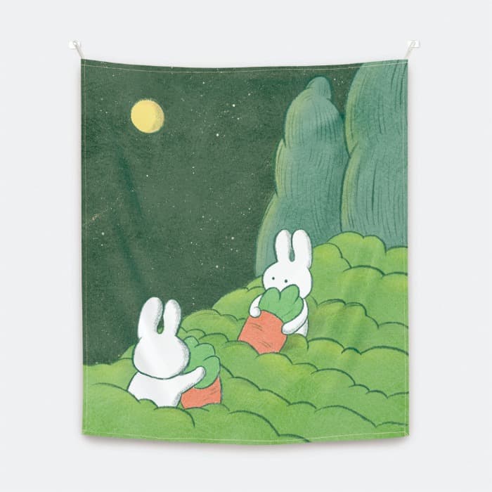 달밤의 당근서리 패브릭 포스터 대형 이미지