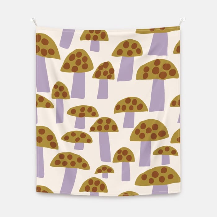 Mushrooms white 패브릭 포스터 대형 이미지