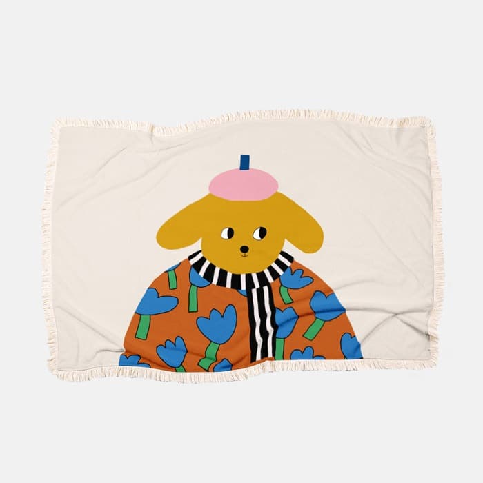 Cute dog 극세사 담요 이미지