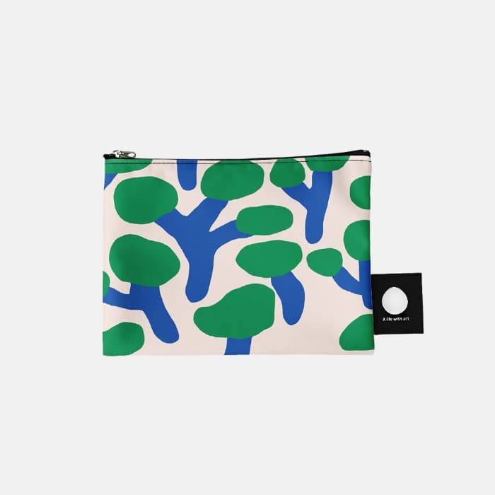 Abstract trees off white 파우치 이미지