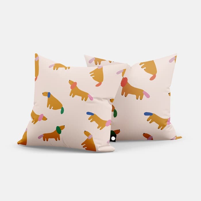 Happy dog 쿠션 커버 이미지