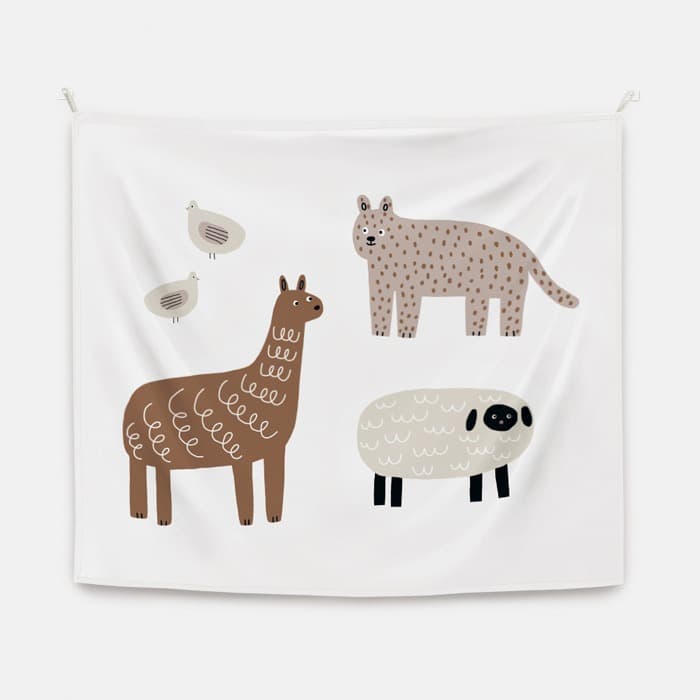 Four animals 패브릭 포스터 대형 이미지