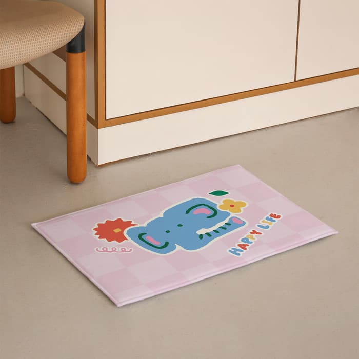 Happy Elephant 발매트 이미지